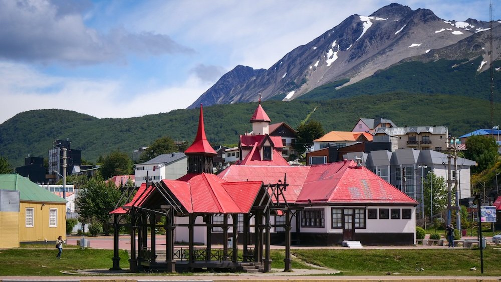 Distinct buildings in Ushuaia, Argentina 