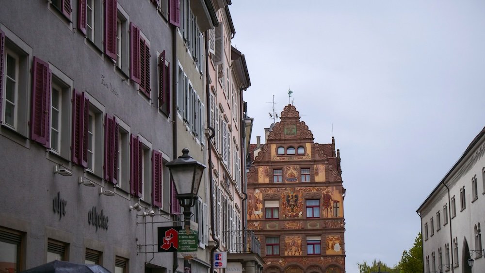 Distinct German architectural views on Lake Constance, Germany 