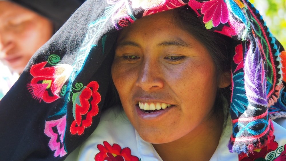 Distinct local face we encountered on Lake Titicaca, Peru 