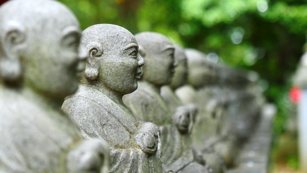 Distinct sculpture in Mount Takao, Japan 