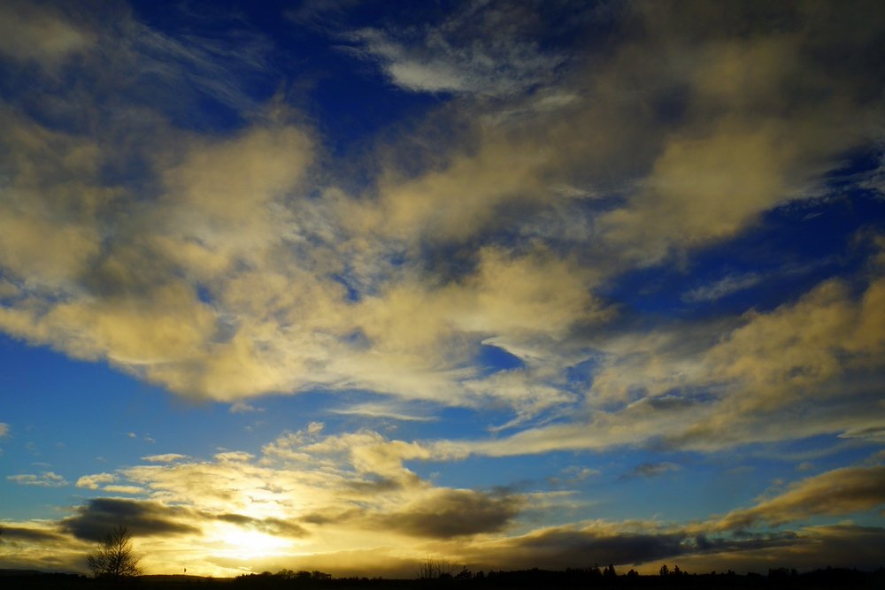 Dramatic skyline at Culloden Moor during sunset visiting the Scottish Highlands