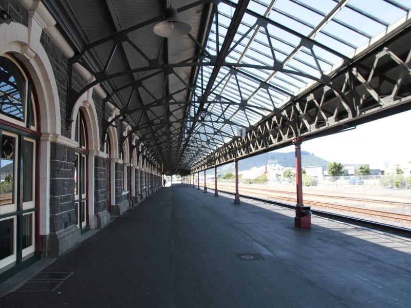 Dunedin Train Station in New Zealand as a transportation option 