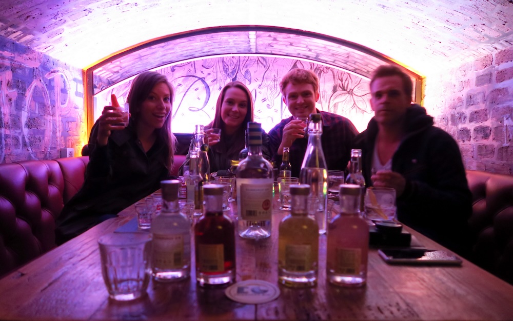 Edinburgh Gin tasting crew in Scotland 