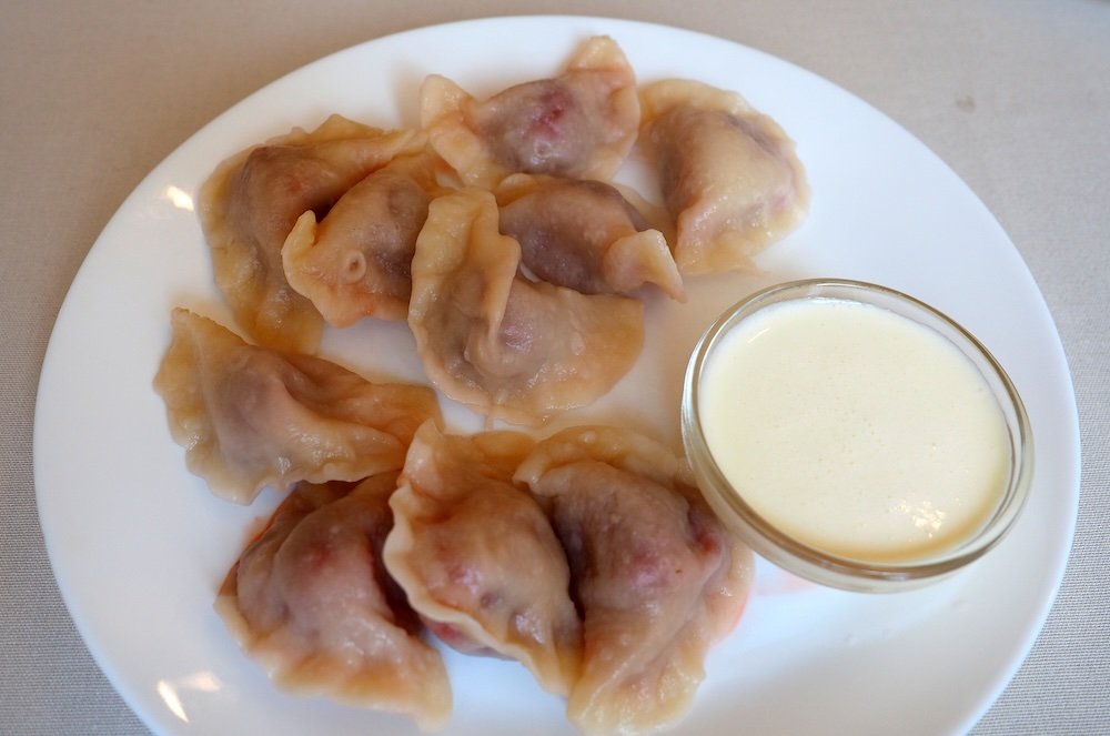 Epic plate of pierogi for lunch in Krakow, Poland 