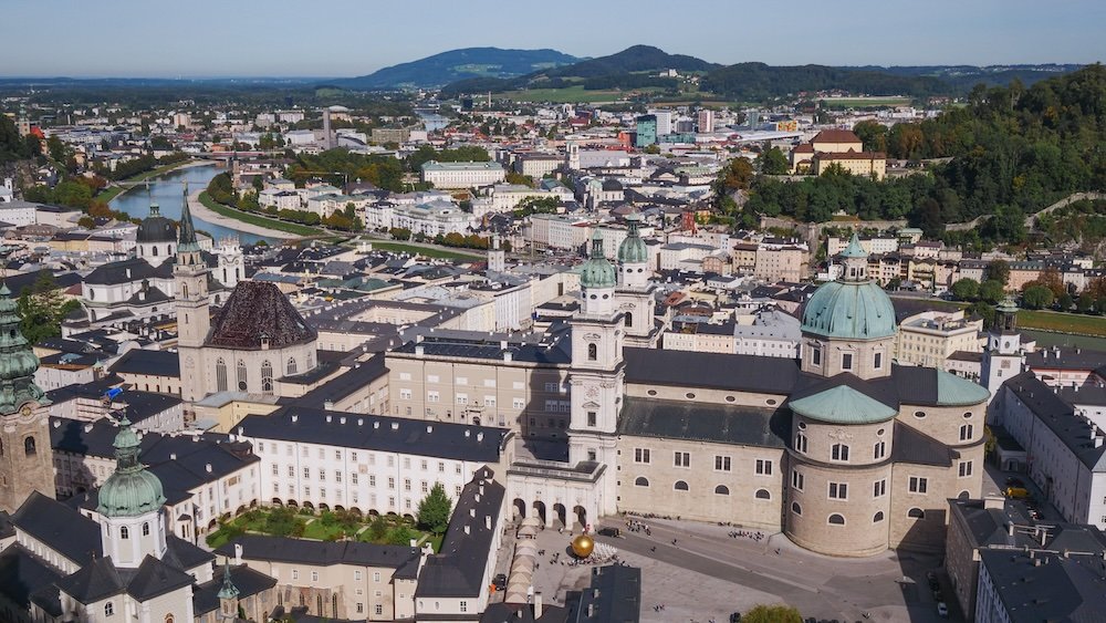 Epic Salzburg views from a high vantage point as a day trip option from Gaisberg, Austria 