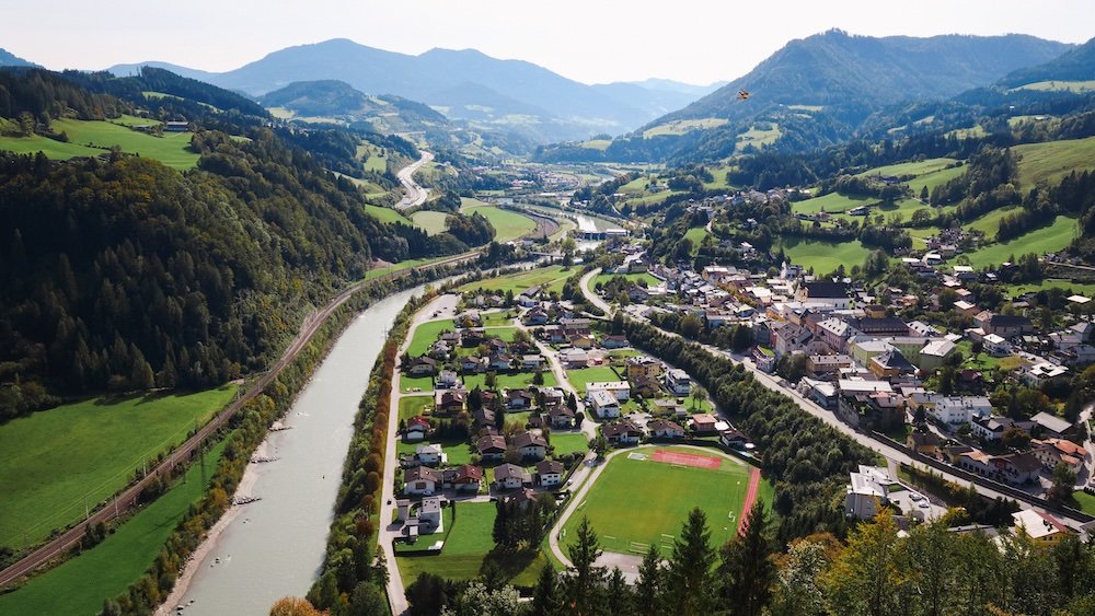 Epic views from our Guided Tour of Hohenwerfen Castle in Werfen, Austria