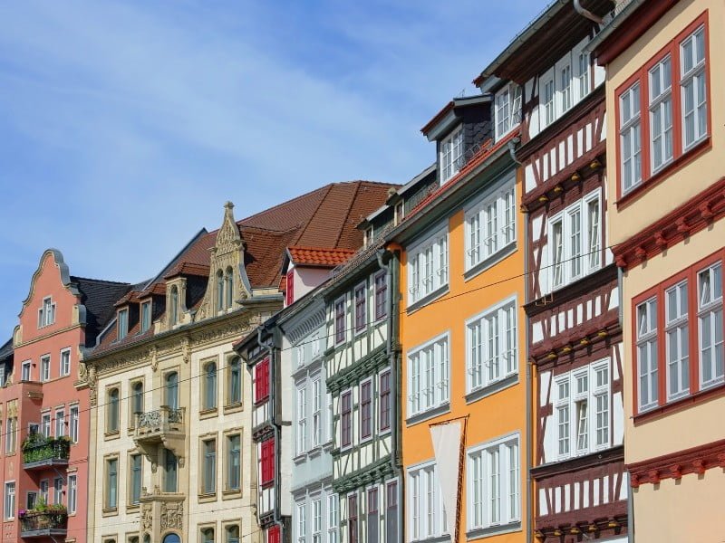 Erfurt half-timbered houses in Germany 