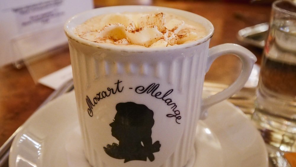 Fancy Mozart coffee in Salzburg, Austria 