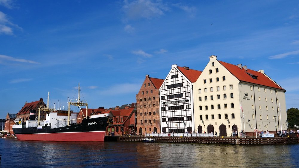 Gdansk iconic maritime views from a distant vantage point in Poland