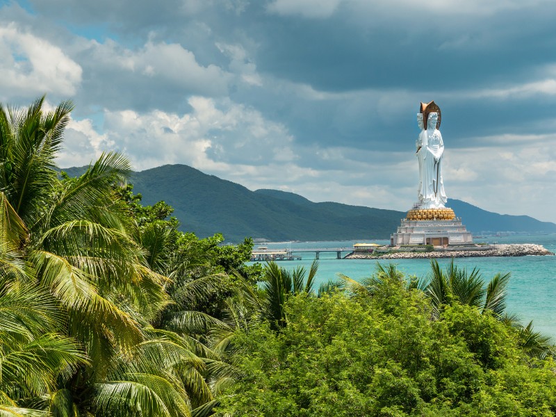 Guanyin statue in Sanya, Hainan, China 