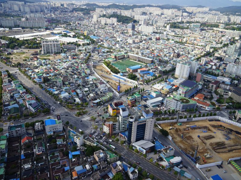 Gwangju high vantage point views in South Korea 