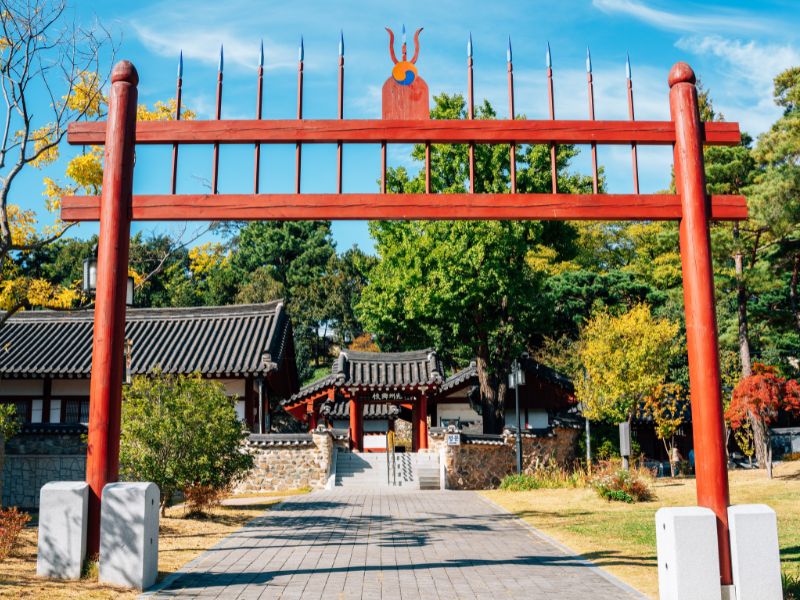 Gwangju traditional gate in South Korea 