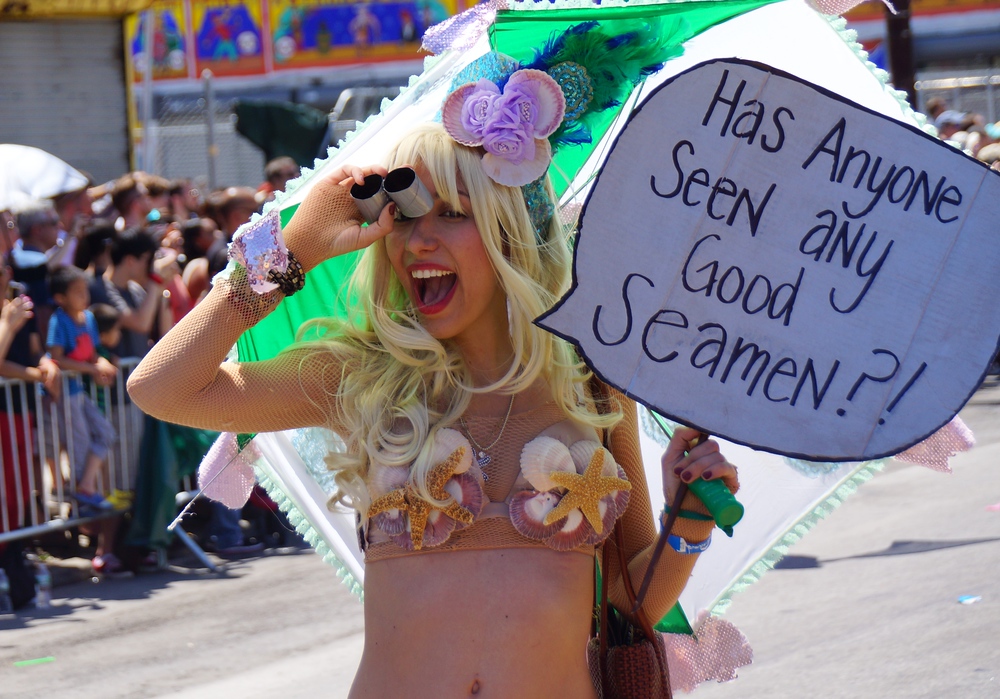 Has anyone seen any good seamen parader at the Mermaid Parade located on Coney Island New York City