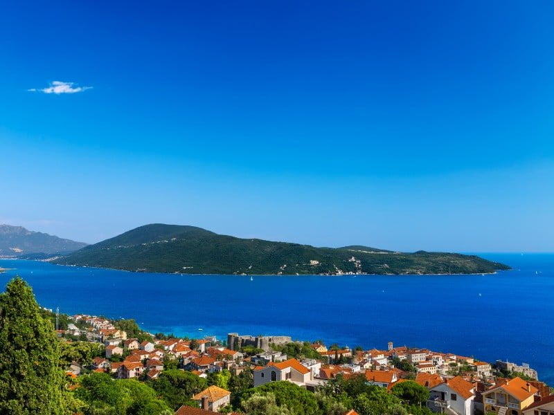 Herceg Novi high vantage point views in Montenegro 