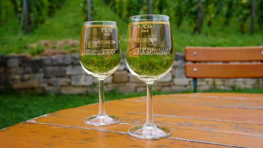 Herzoglicher Weinberg Wine Picnic with two glasses of wine