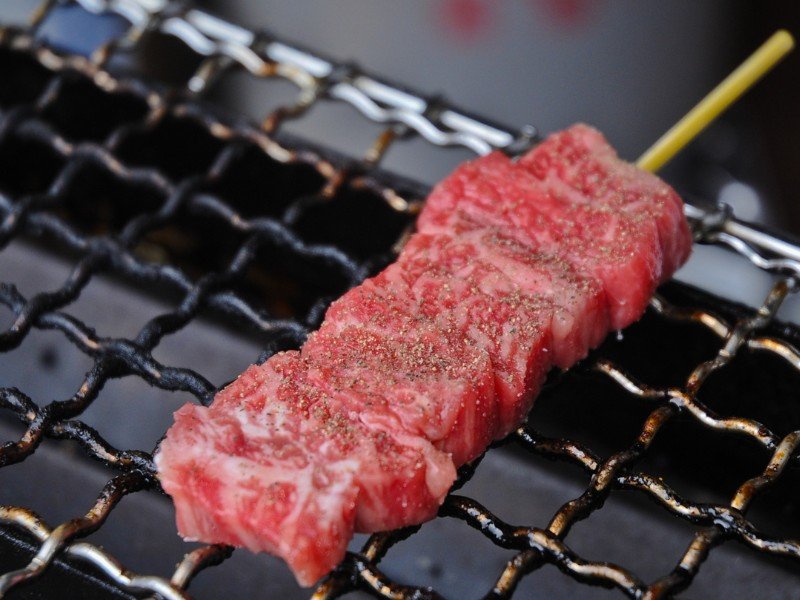 Hida Beef On A Skewer In Gifu, Japan 