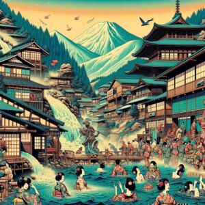 Hidden Onsen Towns: Japan's Best Hot Spring Retreats - digital art 