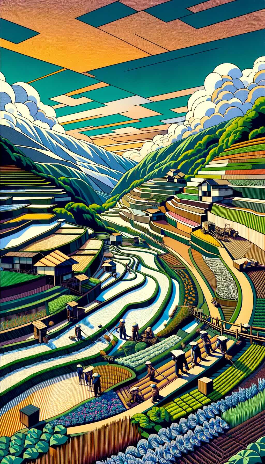 The historical background and cultural aspects of Japanese farming.