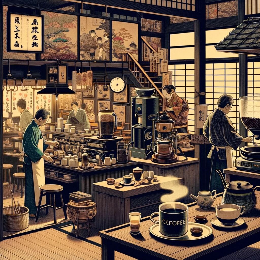 History of Japanese cafes, particularly focusing on the traditional 'kissaten' and their evolution into contemporary spaces beautifully portrays the nostalgic ambiance of these coffee shops and their adaptation over time, reflecting Japan's deep-rooted coffee culture