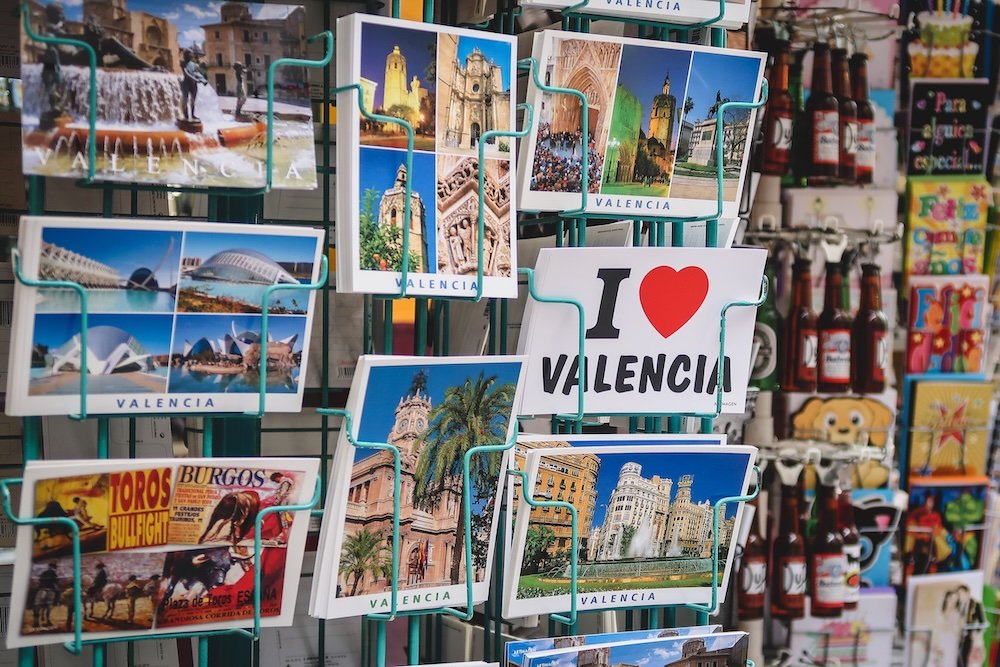 I love Valencia postcards and other souvenirs in Valencia, Spain 