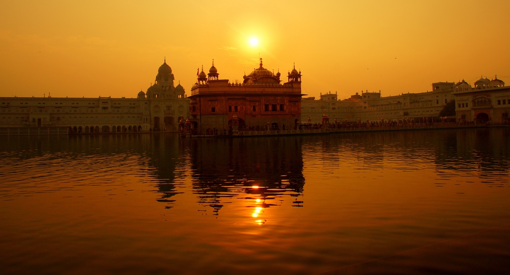 I snapped this photo of the Golden Temple from a distance during sunset.