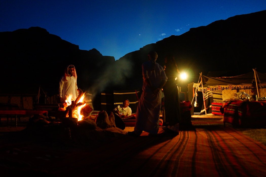 I was a little under the weather at the time and having an opportunity to lounge by the camp fire prior to going to sleep was the coziest option at this Bedouin camp.