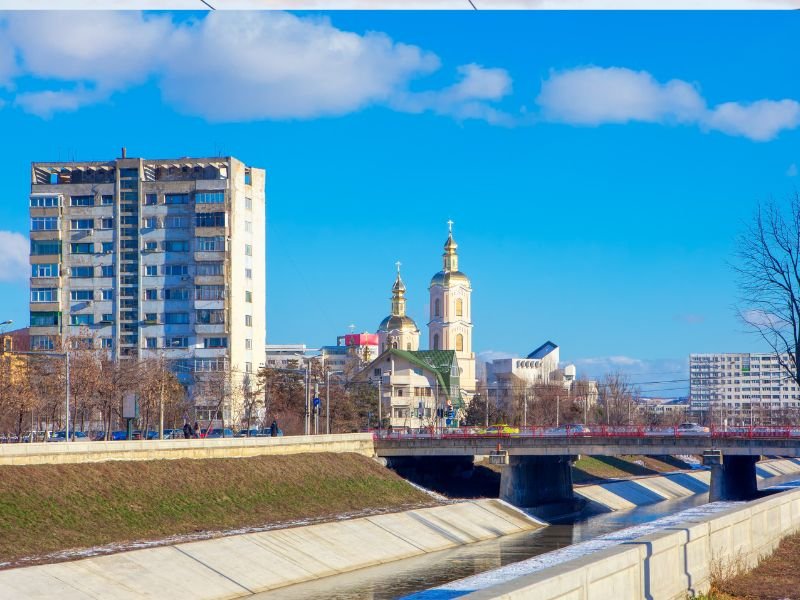 Iasi bridge views in Romania 