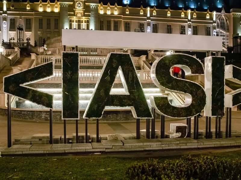 Iasi city sign in Romania 