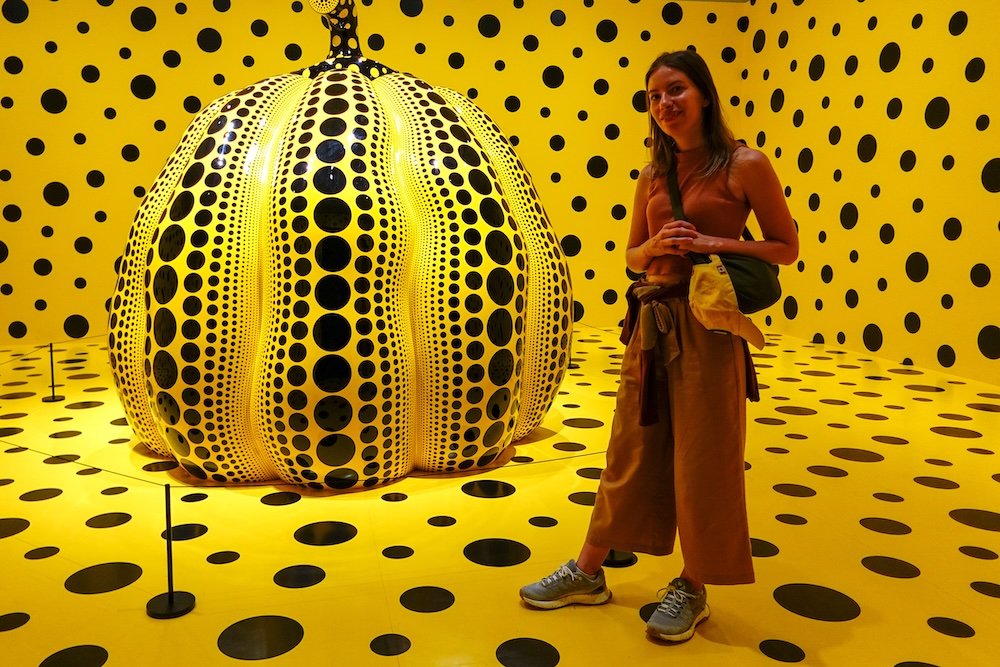 Immerse yourself in the world of contemporary art at the Matsumoto City Museum of Art renowned for its exhibitions featuring works by Yayoi Kusama a world-famous artist 