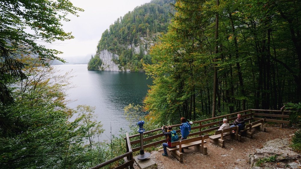 Incredible lookout point on a hike in Berchtesgaden with natural beauty sprawling in all directions