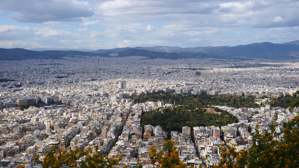 incredible panoramic views of Athens from a high vantage point
