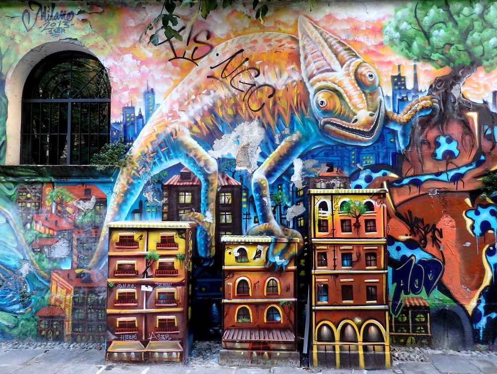 Incredible street art in Milan, Italy