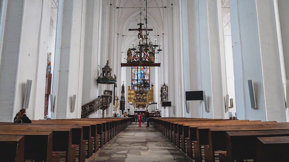 Inside of St Mary’s Church Gdansk Basilica Bazylika Mariacka St Marienkirche in Poland