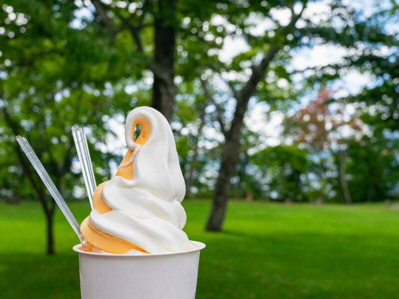 Summer in Japan means cooling down with soft serve ice cream in beautiful places