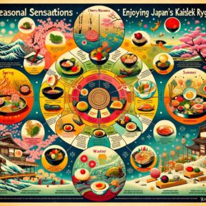 Japanese Seasonal Sensations: Enjoying Japan's Kaiseki Ryori - digital art 