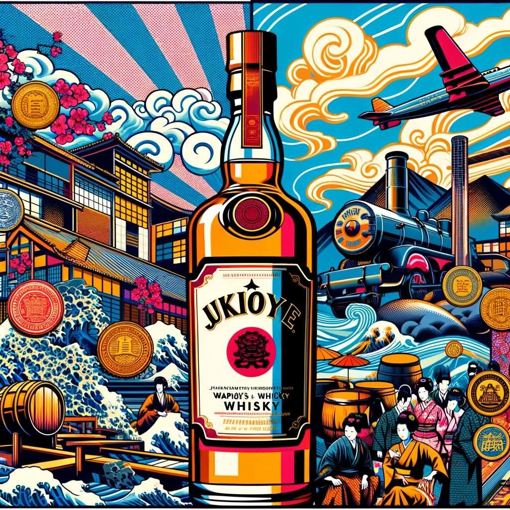 Japan's Global Recognition in the Whisky Industry - digital art 