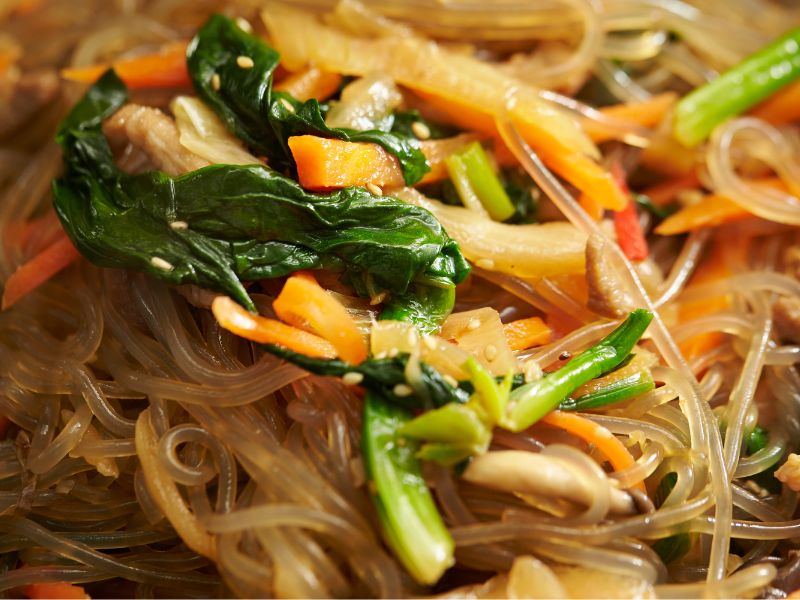 Japchae is a must try dish for visitors to Gangneung, SOuth Korea 
