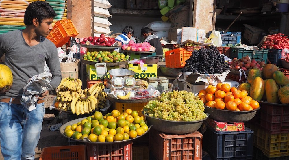 Jodhpur Food Walk with vendors selling fresh produce 