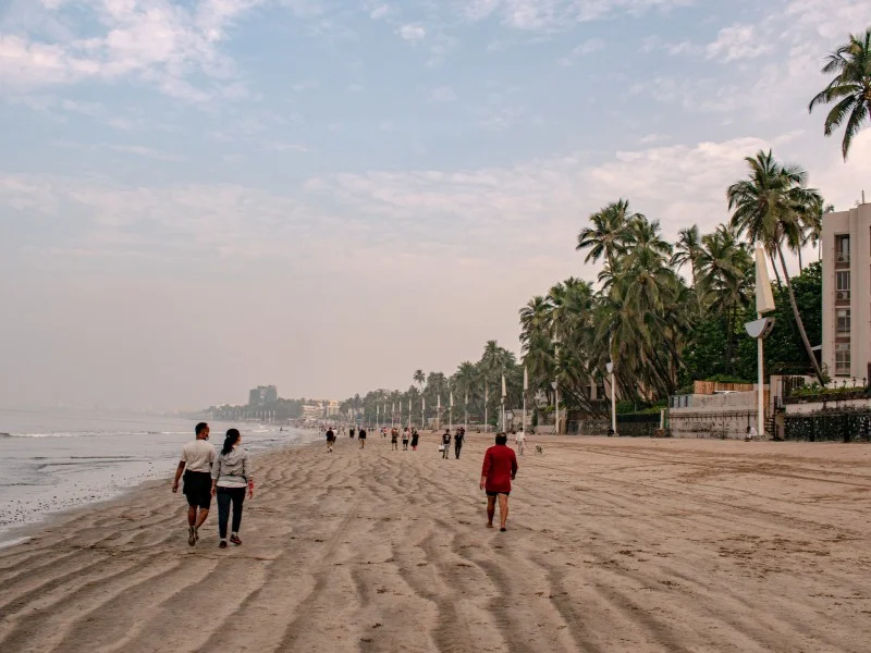 Juhu beach is a popular place in Mumbai for Indian street food 
