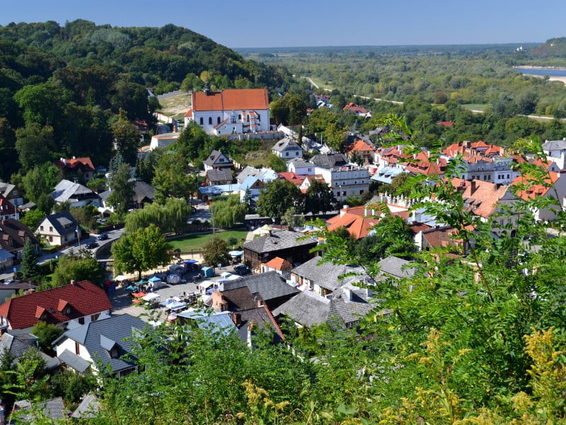 Kazimierz Dolny Town in Poland from a high vantage point 