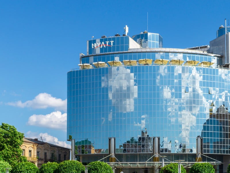 Kiev modern hotel views in Ukraine 