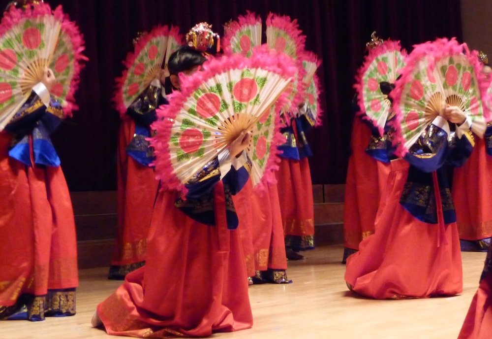 Korean cultural fan performance in Daejeon, Korea 