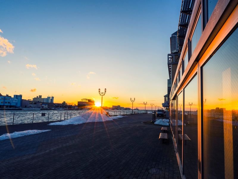 Kushiro sunset reflection views in Japan 