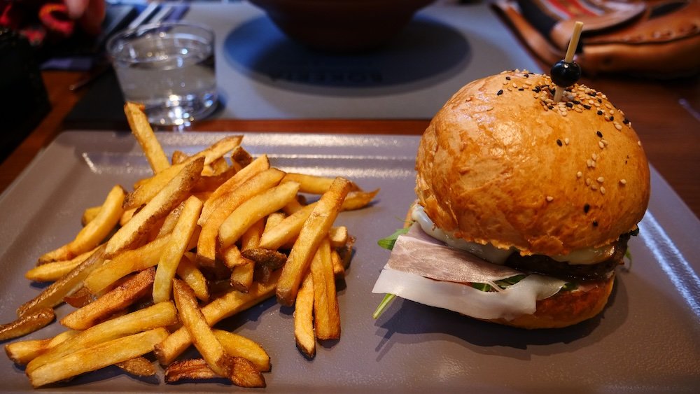 Legendary truffle mayo burger and fries in Split, Croatia 