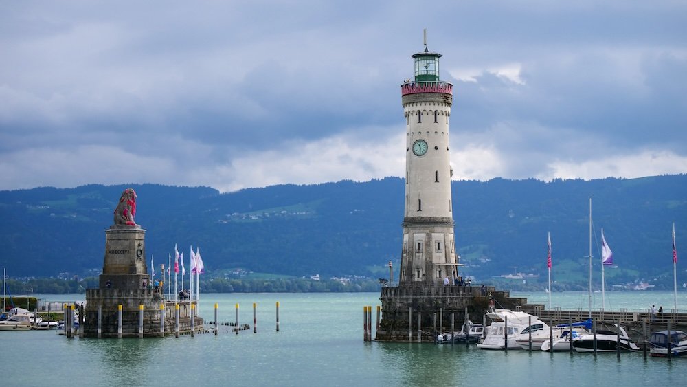 Lighthouse on Lake Constance distinct architecture 