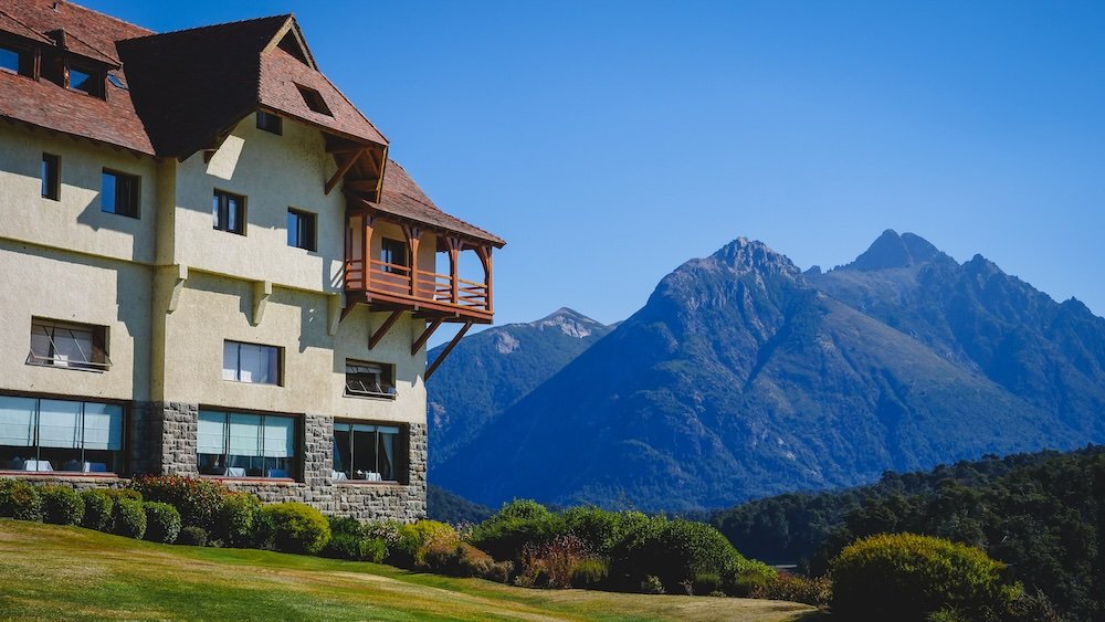 Llao Llao Hotel mountain views in Bariloche, Argentina 