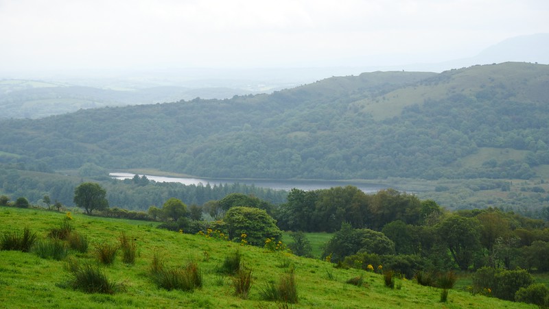 Lough Navar viewpoint Co Fermanagh scenic views of forest and river 