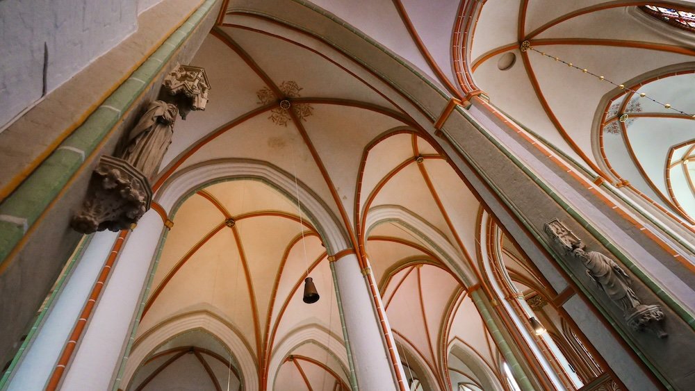 Luneburg inside architectural views in St John’s Church in Germany