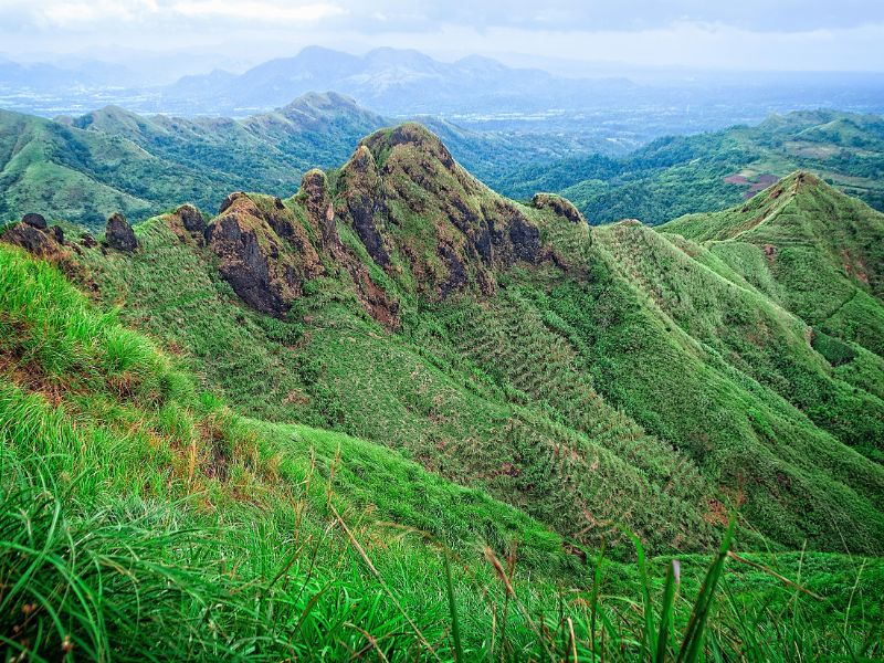 Lush mountain views in Batangas, Philippines 