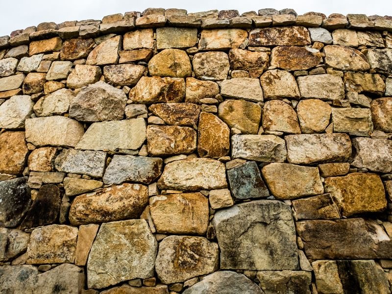 Macro close-up shot of Woongcheon Fortress in Changwon City, South Korea